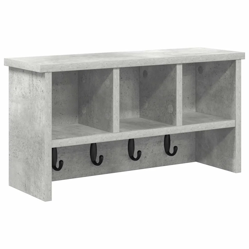 Appendiabiti a muro Grigio cemento 50 x 16 x 26 cm CFW9133054