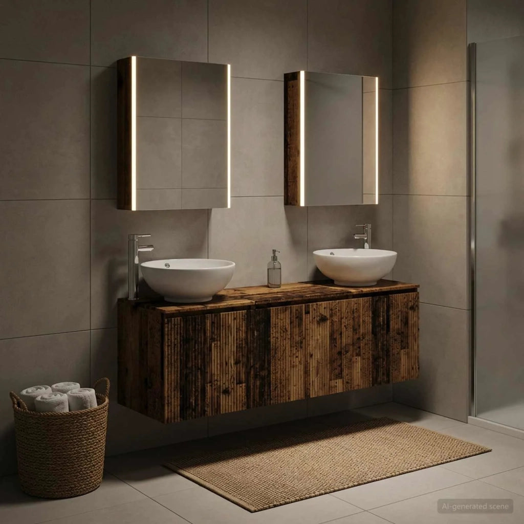Set di Armadi da Bagno 5 pcs Legno antico Legno ingegnerizzato 3406493