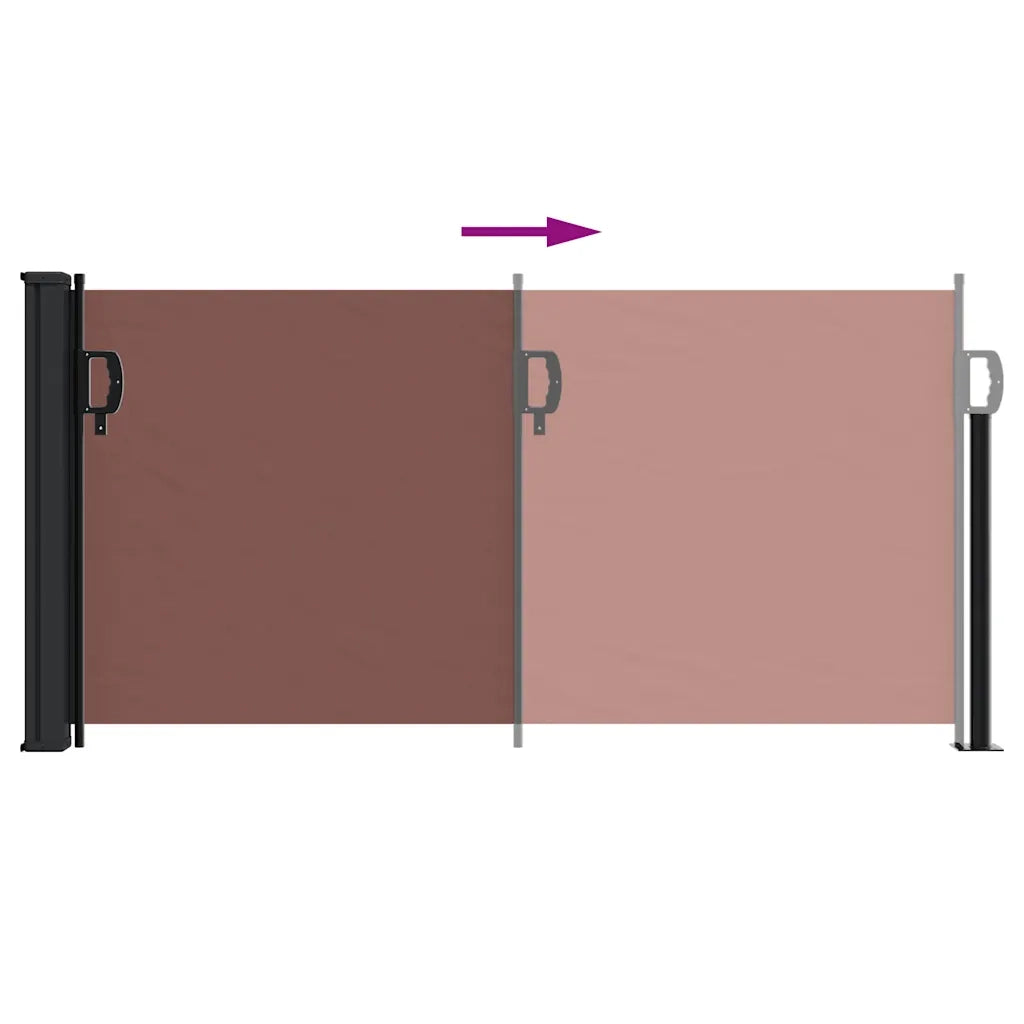 Tenda da Sole Laterale Retrattile-Tenda parasole per balcone per giardino Marrone 100x300 cm