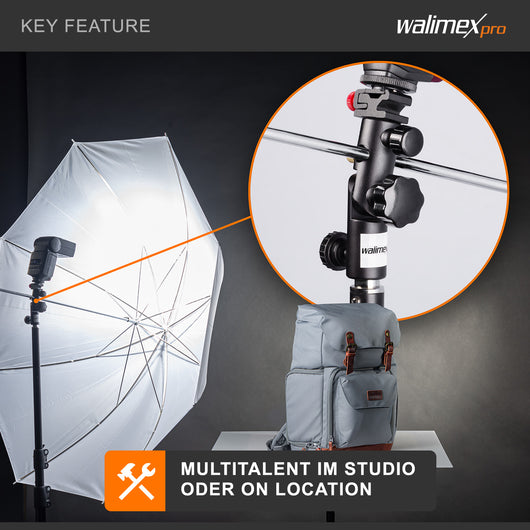 Walimex Supporto in metallo per flash e ombrelli