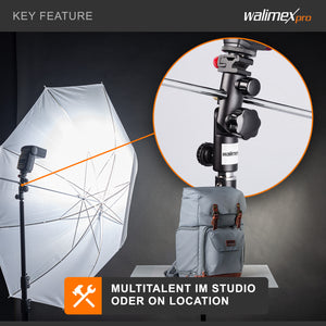 Walimex Supporto in metallo per flash e ombrelli