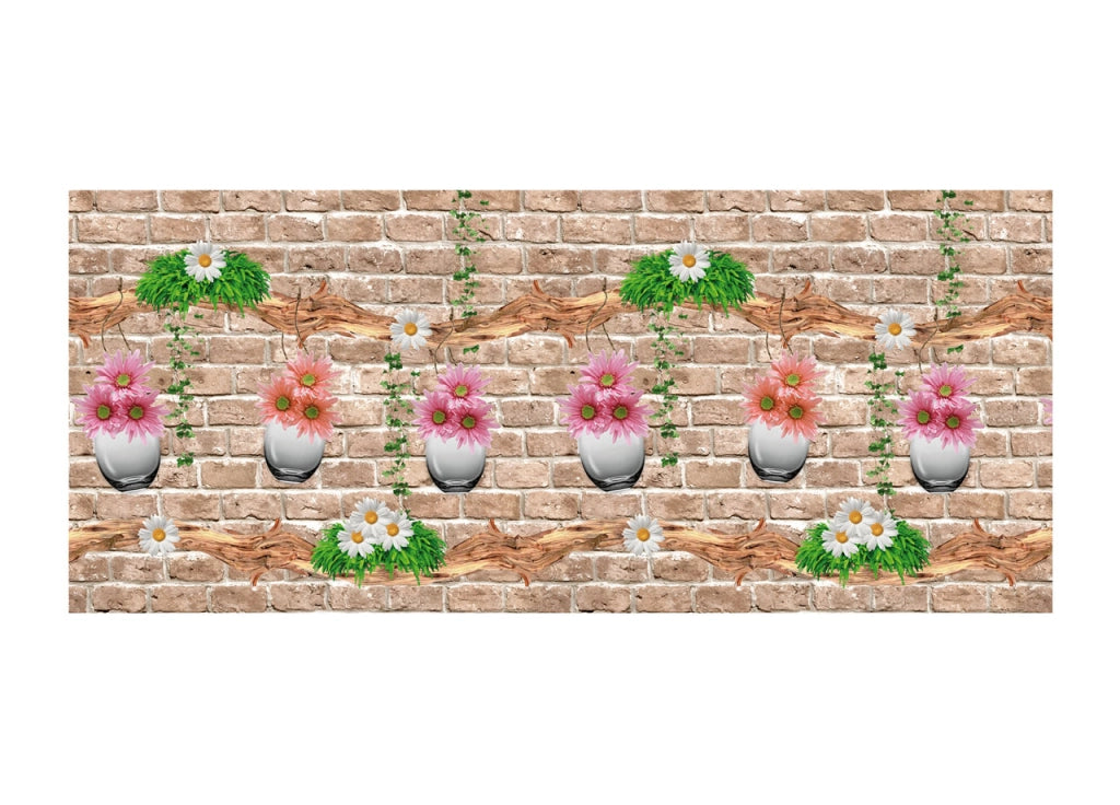 Tappeto Passatoia Cucina Digitale Antimacchia Retro Antiscivolo Vase Floreale - 50x290 - Vase