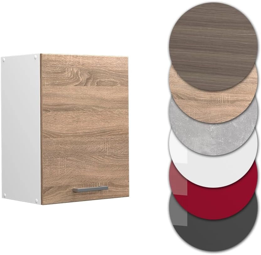 Pensile da cucina R-Line, Sonoma, 45 cm, per la libera combinazione all'interno di sistemi cucina modulari