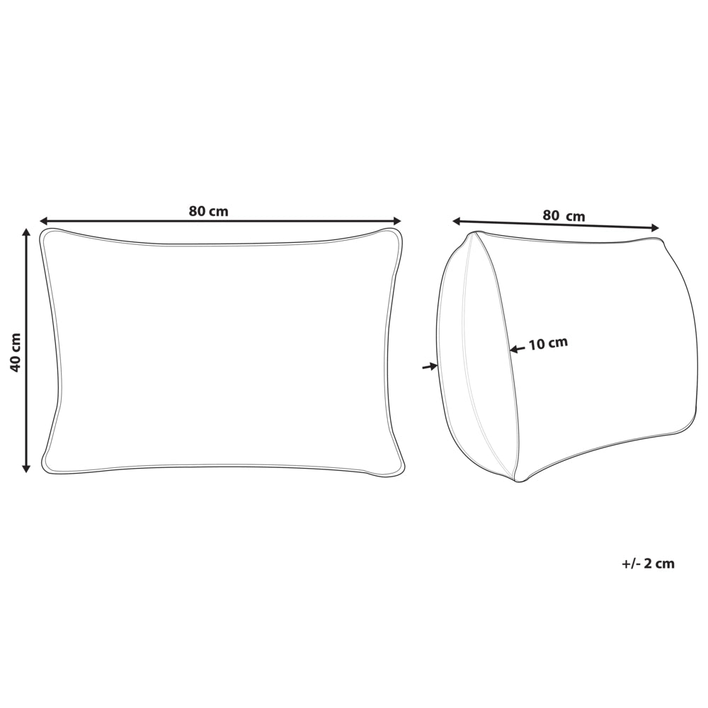 Cuscino alto a triplo scomparto Rivestimento in cotone premium Imbottitura in piuma d'oca Imbottitura in piuma d'oca Bianco 40 x 80 cm