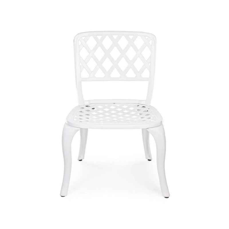 Sedia Per Esterno In Alluminio Bianco Faenza 44X4 H89 Cm