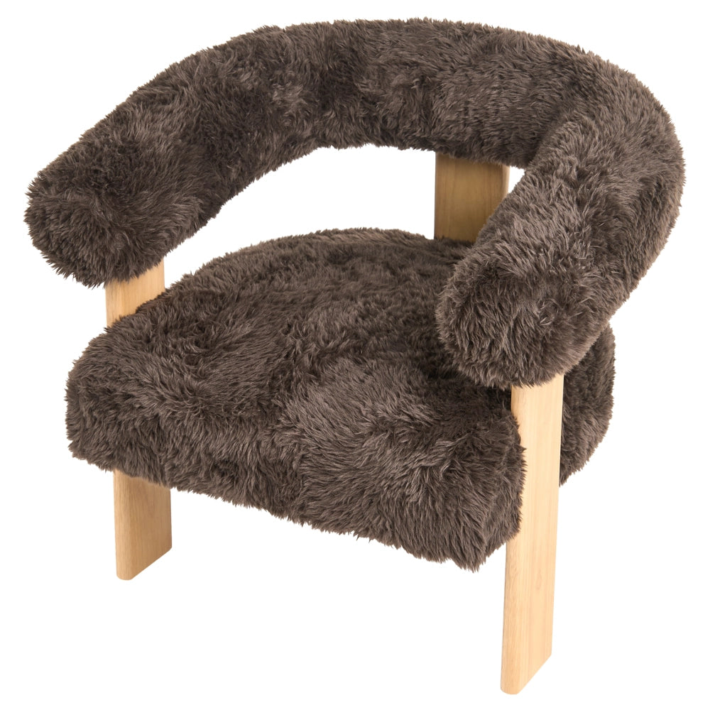 Set da salotto divano a 2 posti poltrona imbottita bouclé marrone scuro e marrone chiaro stile retrò soggiorno