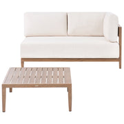 Divano da giardino con tavolino per esterni a 2 posti in alluminio con cuscini marrone chiaro stile moderno