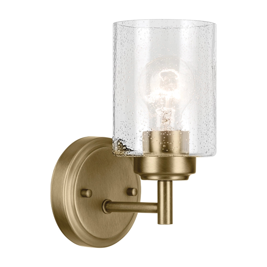 Applique industriale Winslow ottone vetro bolle E27 Kichler