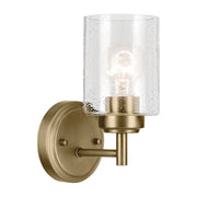 Applique industriale Winslow ottone vetro bolle E27 Kichler