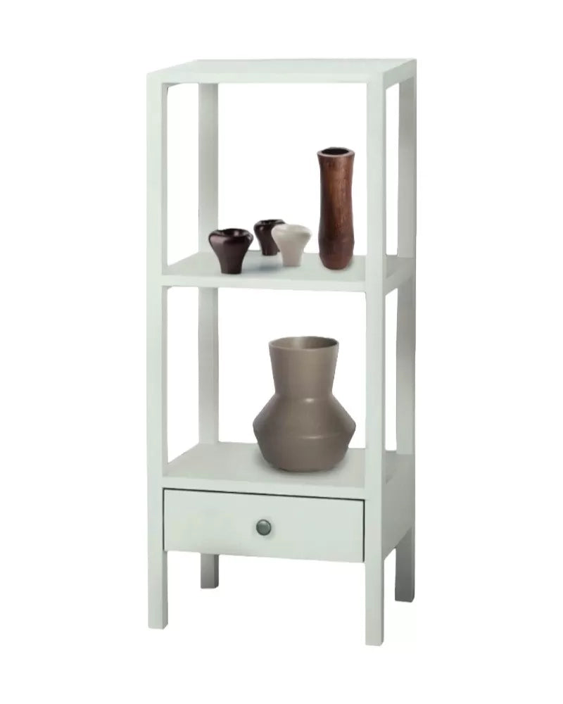 Libreria laccata bianca con cassetto 45x32x105 (733) - Mobili 2G