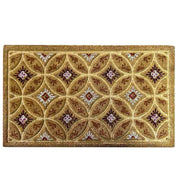 Zerbino classico rettangolare in cocco fantasia cerchi cm 45 x cm 75