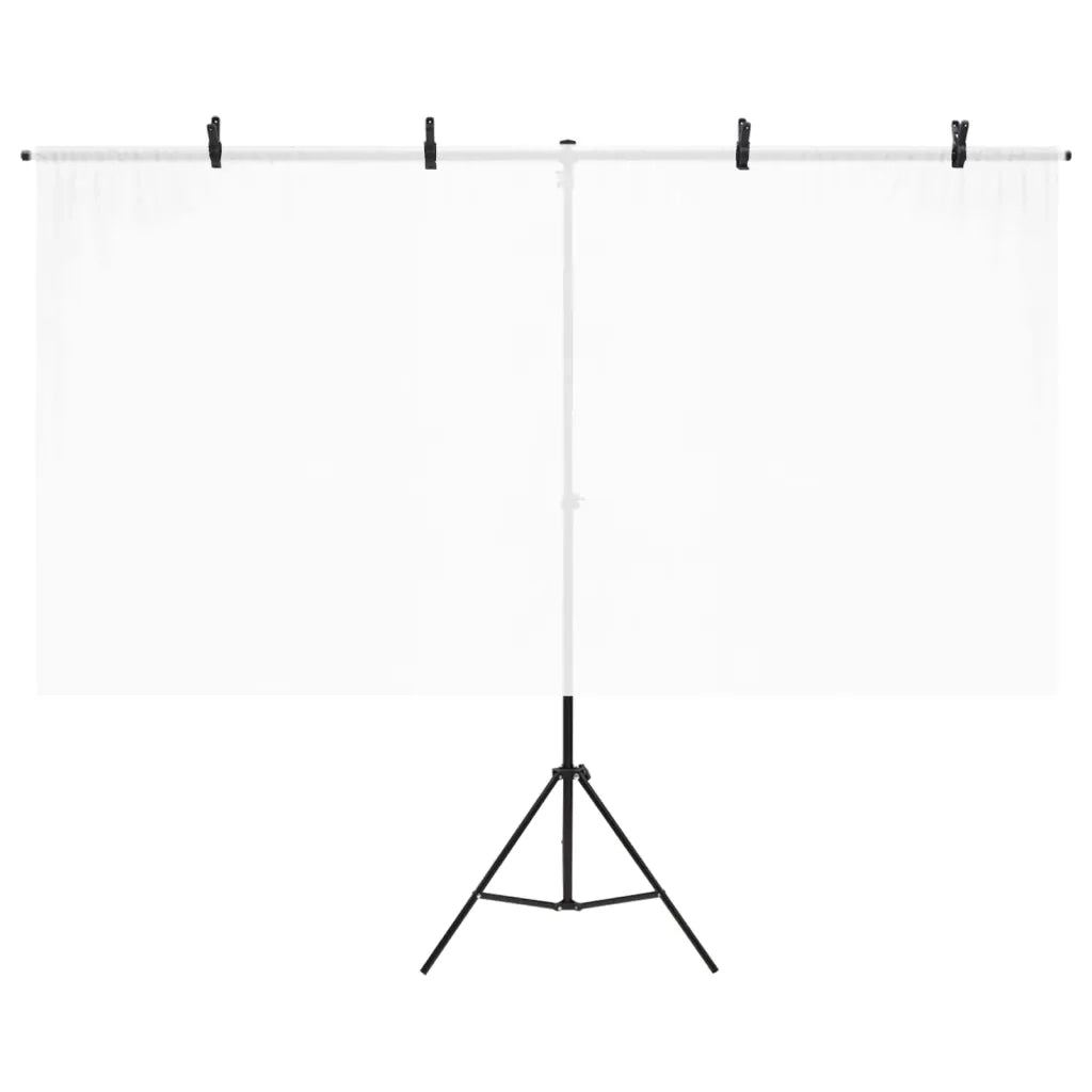 Supporto per Sfondo a T Nero 201x60x(70-200) cm cod mxl 76552