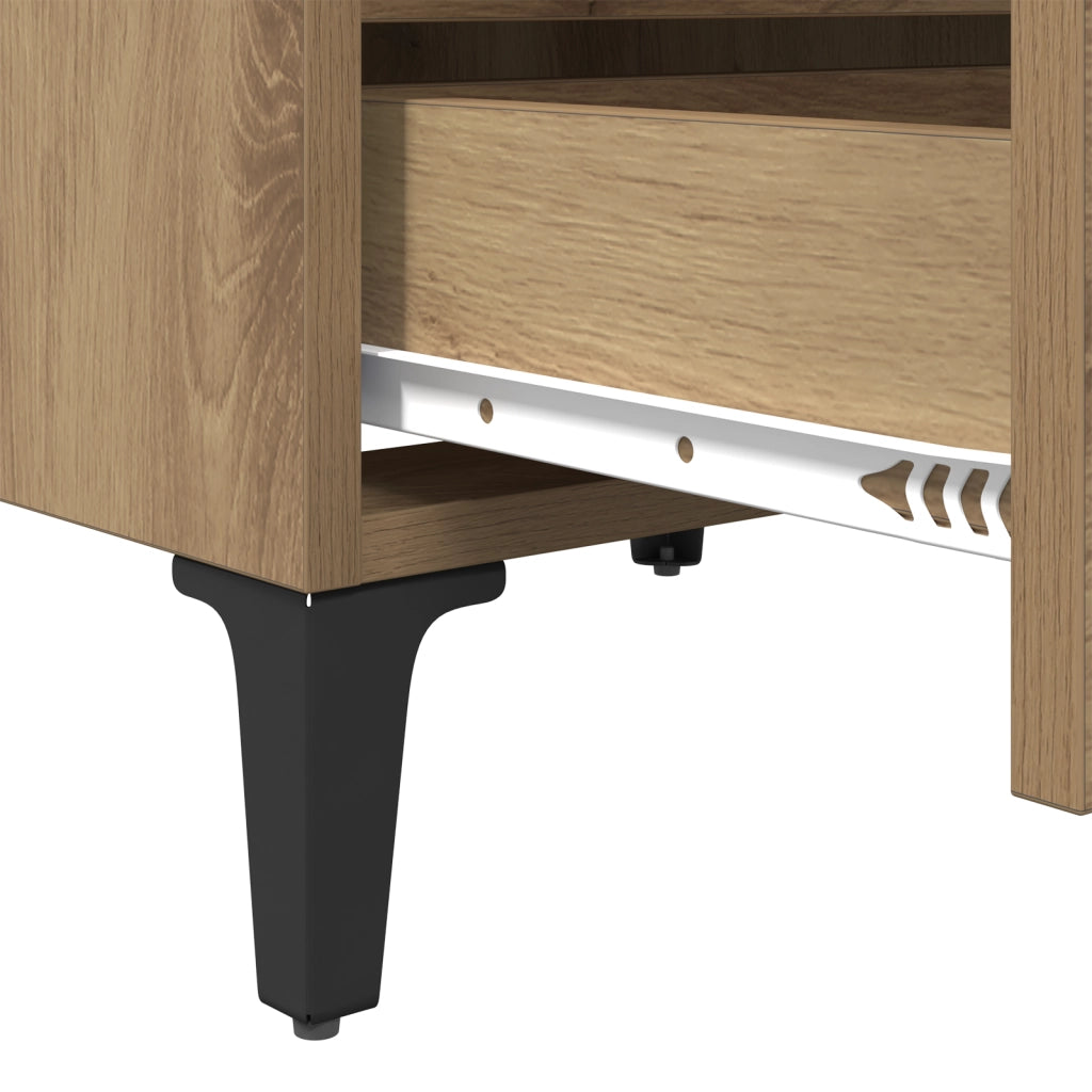 Armadi da letto 2 pz Rovere artigianale 40x35x50 cm Legno ingegnerizzato