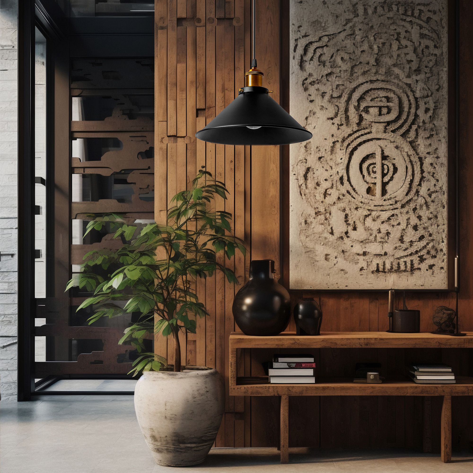 Lampada Da Soffitto Pensile Porto Black