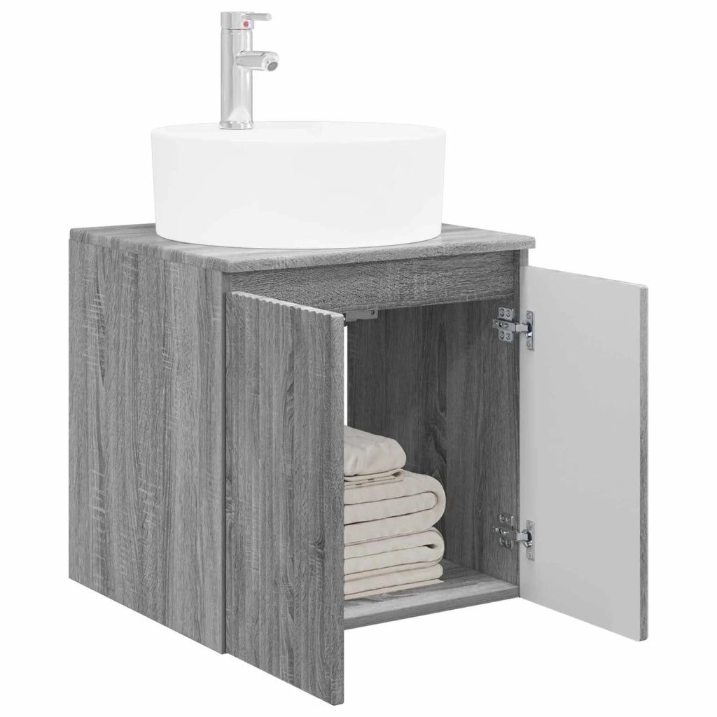 Mobile Lavabo da Parete Sonoma grigio 49,5 x 44,5 x 65 cm 890438