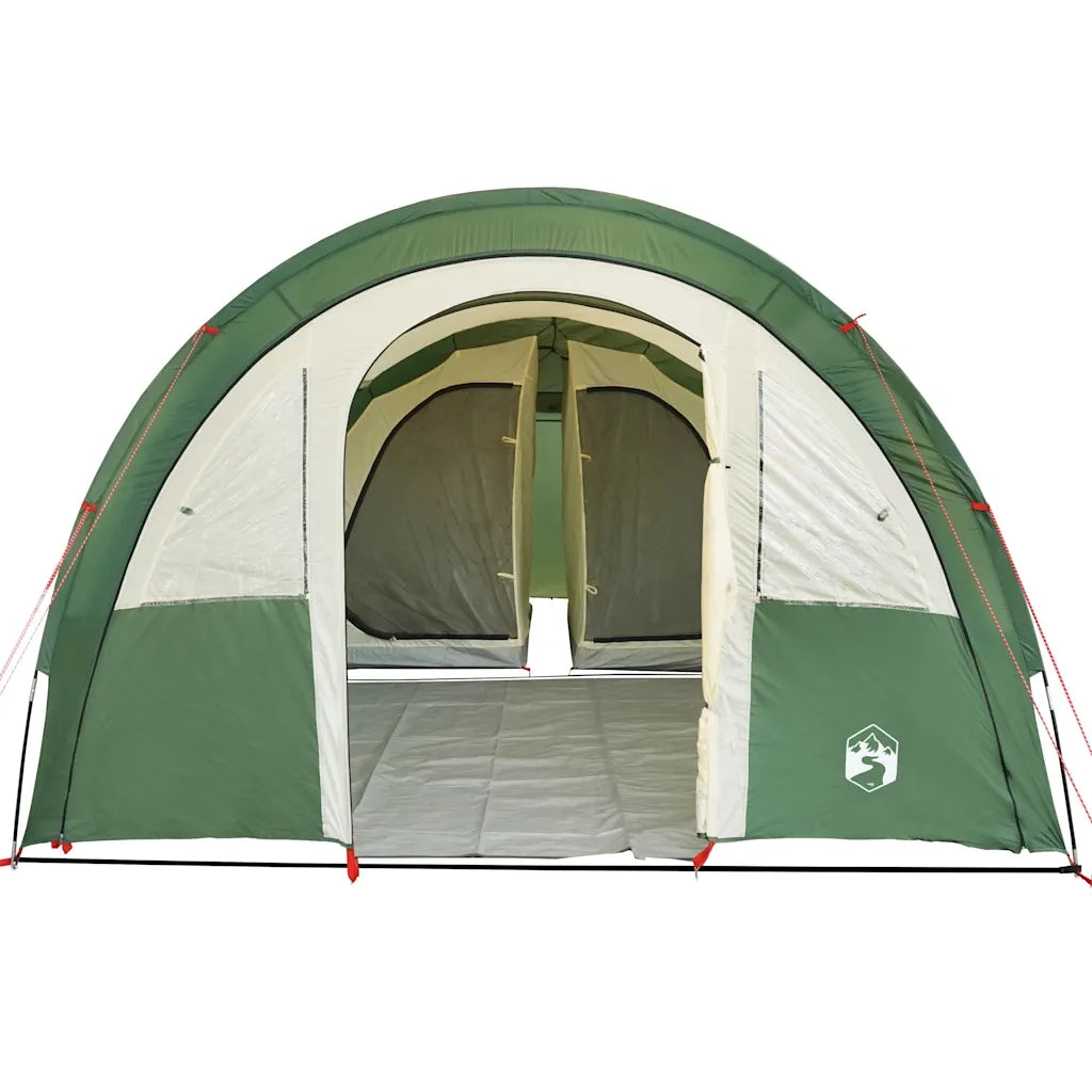 Tenda da Campeggio a Tunnel per 4 Persone-Tenda per Escursionismo Verde Impermeabile 595966