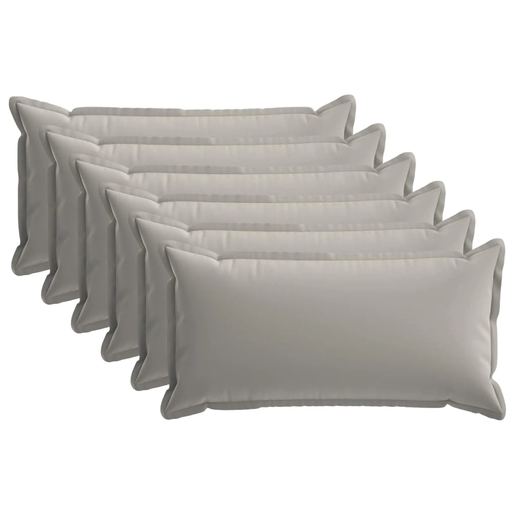Federa 6 pcs HOUTEN Grigio 40 x 80 cm Poliestere 918293