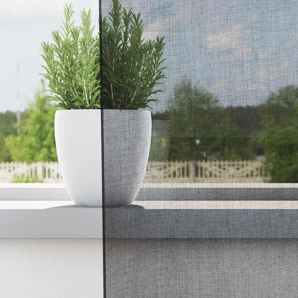 vidaXL Tende in Voile con Linguetta 2 pz Nero
