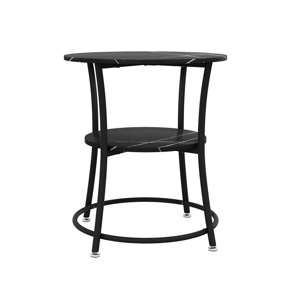 Vicco Tavolino da salotto Marmo 50 x 50 cm con ripiano