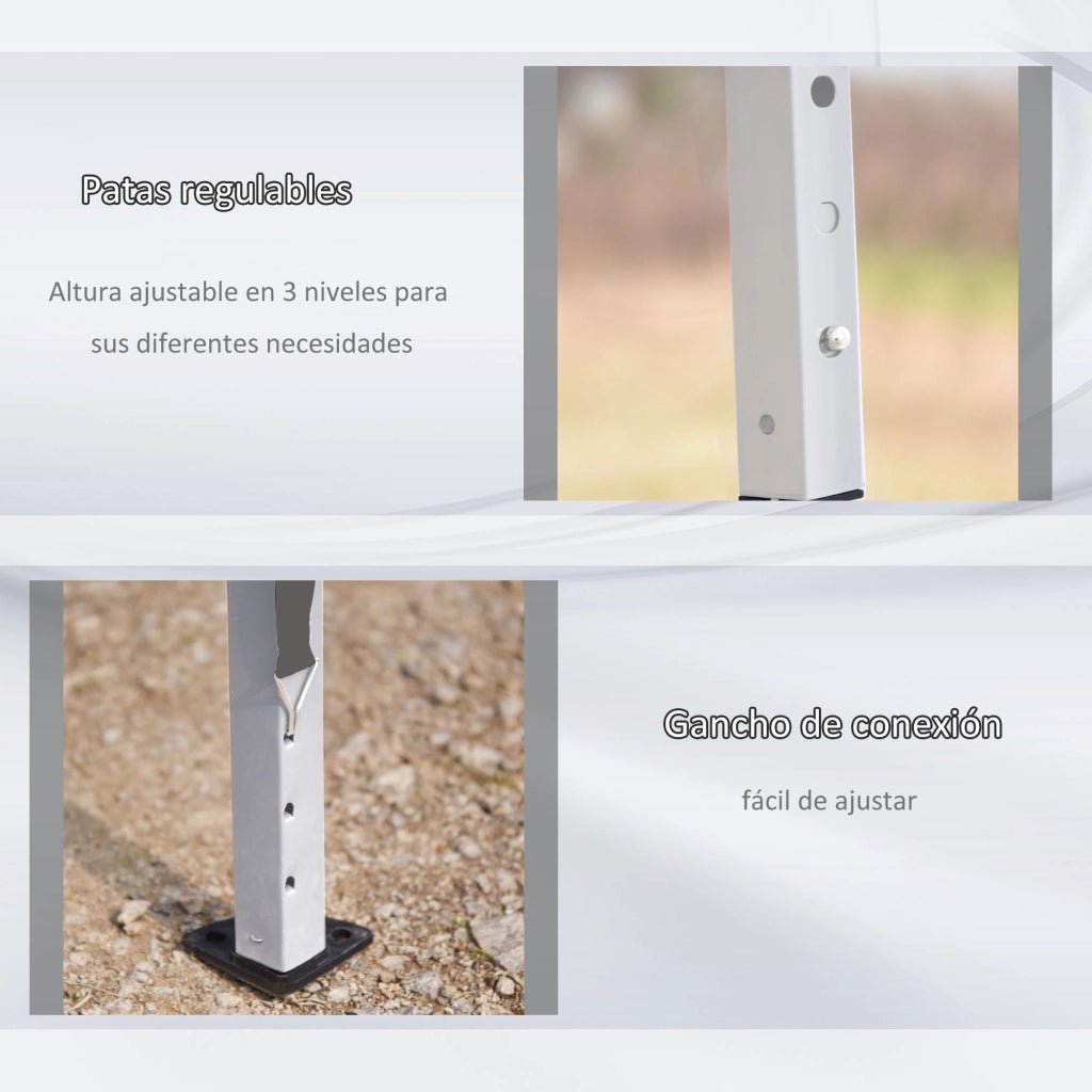 Gazebo Pieghevole ¨C zephmum ¨C Grigio Chiaro 6x3 m