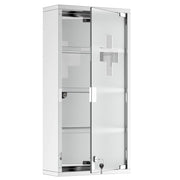 Armadio Farmacia 4 Ripiani Porta in Vetro Temperato ¨C zephmum ¨C 30x12x60 cm