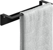 Sostegno per Asciugamani Senza Fori - Supporto Autoadesivo - Organizzazione Bagno - Adesivo VHB 3M - 30cm di Lunghezza - Nero