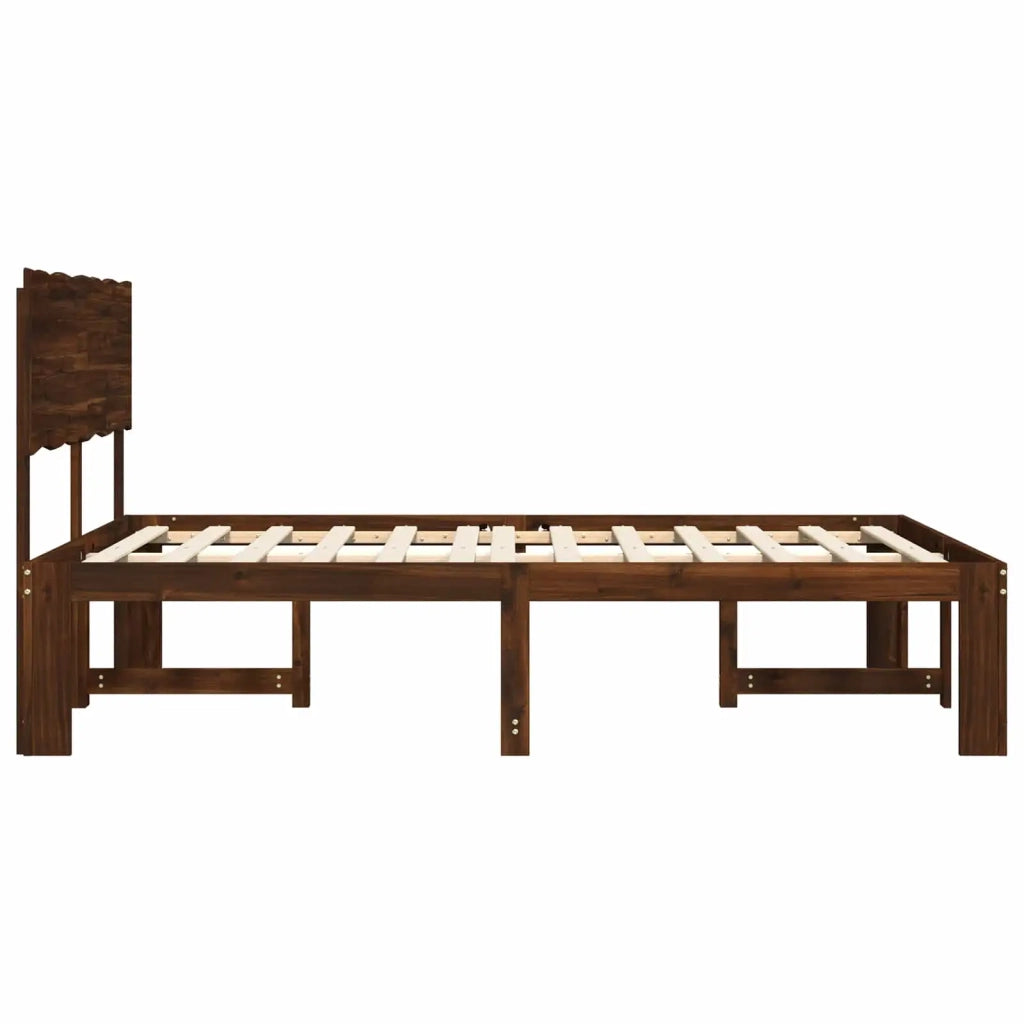 Letto matrimoniale con testiera ROSTOCK Marrone Scuro 3405419