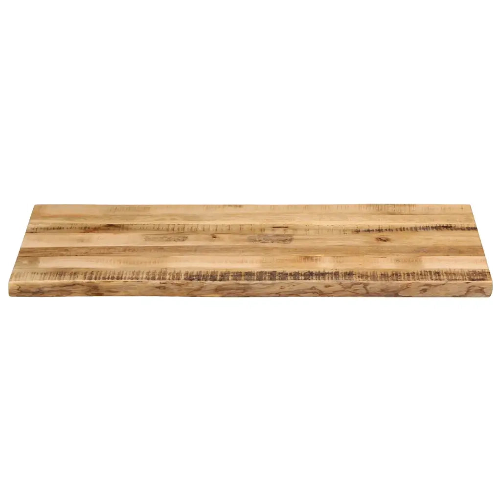 Piano Tavolo Bordi Vivi 100x60x3,8 cm Legno di Mango Grezzo 370694