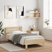 Giroletto senza Materasso con Testiera-Struttura Letto Rovere Sonoma 100x200 cm 949300