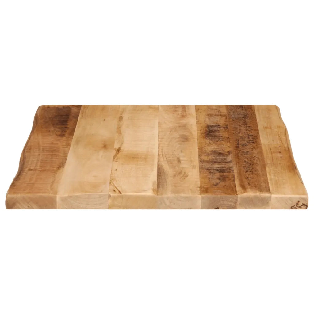 Piano Tavolo Bordi Vivi 60x60x2,5cm Legno Massello Mango Grezzo 370666