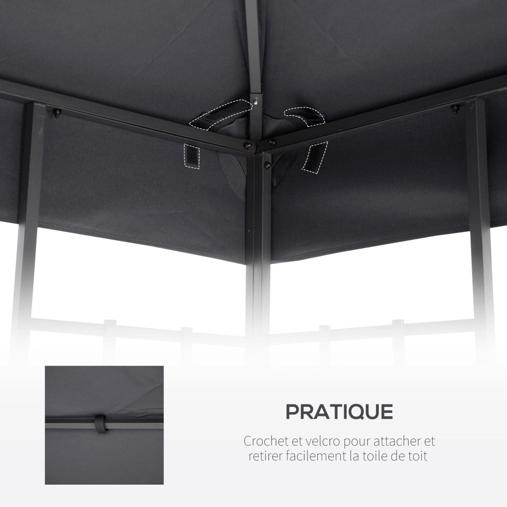 Telo di Ricambio per Gazebo ¨C zephmum ¨C 3x3 m Grigio