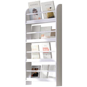 Libreria a muro 4 livelli ¨C Zephmum ¨C Bianco 59x12x113 cm