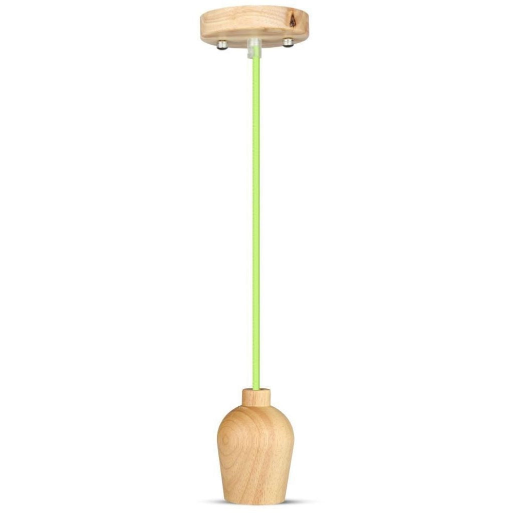 Filo verde chiaro a ciondolo in legno
