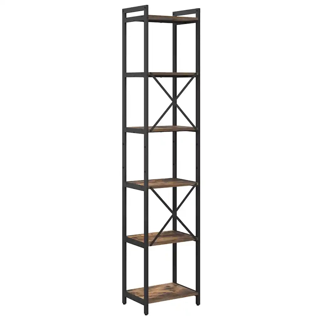 vidaXL Libreria Rovere fumo 40 x 30 x 188 cm Legno multistrato