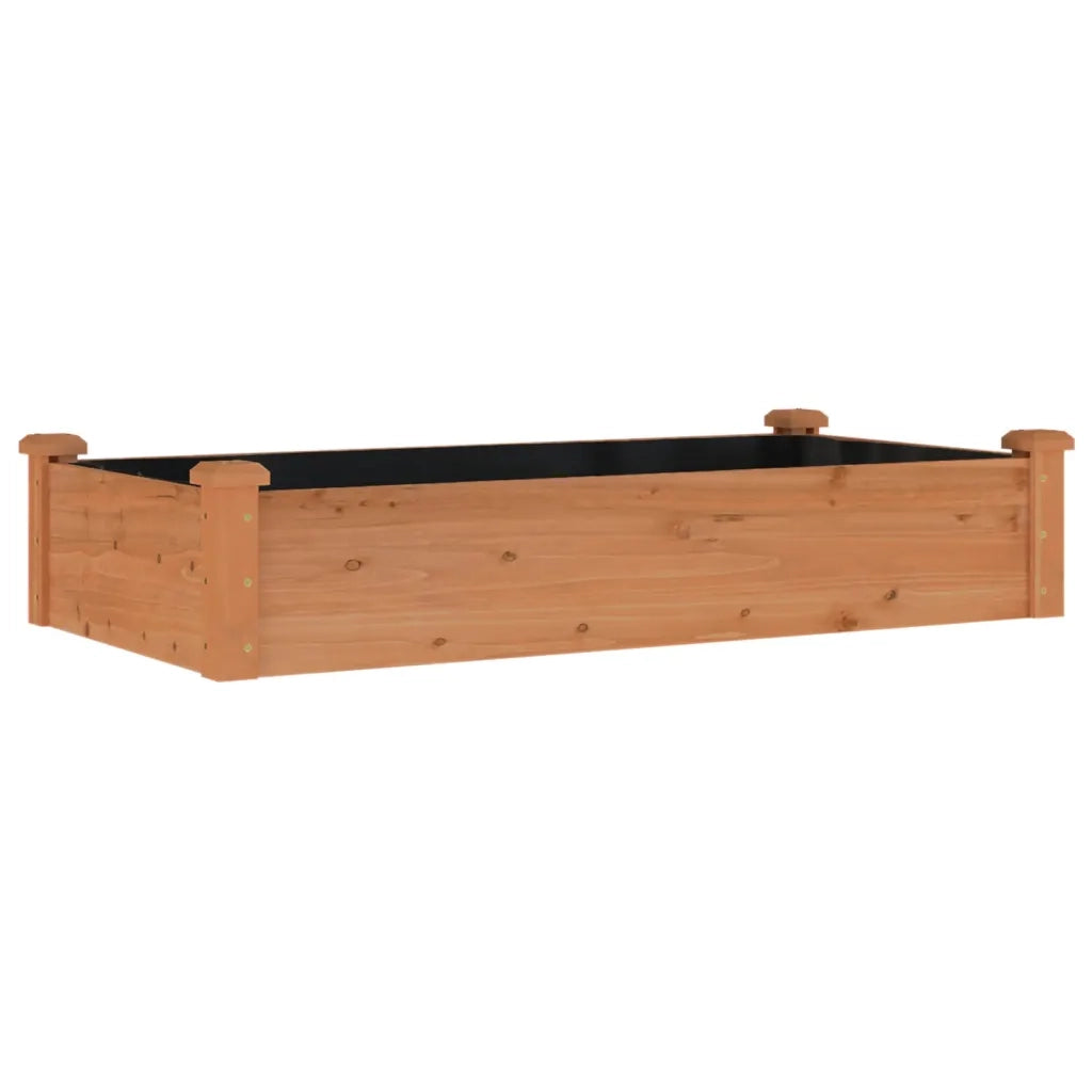 Fioriera Giardino con Fodera-Vaso da Esterno-Contenitore per Piante Marrone 120x60x25cm Massello Abete