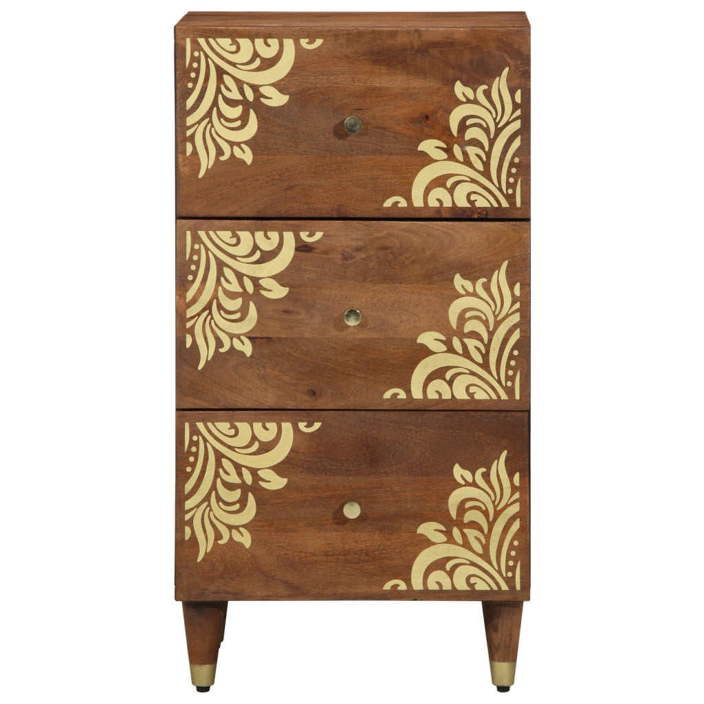 Sideboard Marrone miele Legno massello 40 x 33 x 75 cm Sideboard