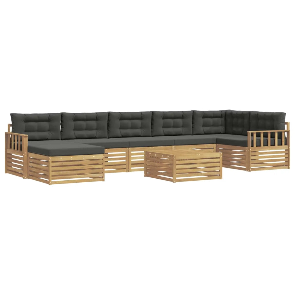 Set di divani da esterno con cuscino 8 pcs Bianco e Antracite 3390877