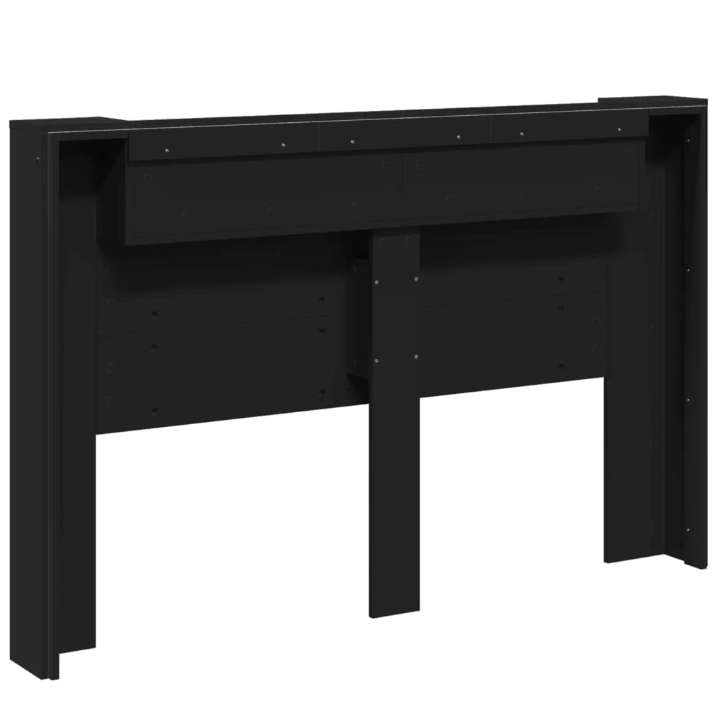 Testiera Letto Nero Legno ingegnerizzato