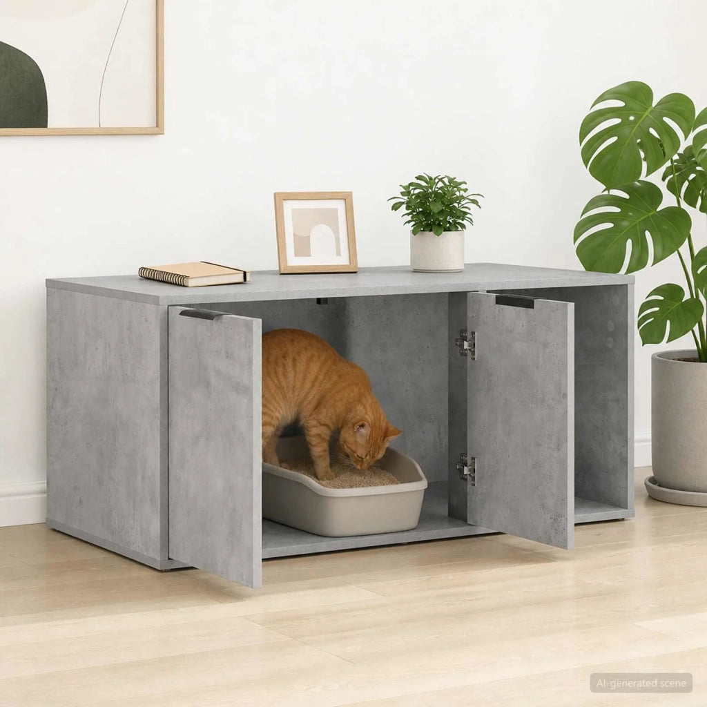 Mobile per gatti Grigio Cemento 100 x 49 x 45 cm 8014754
