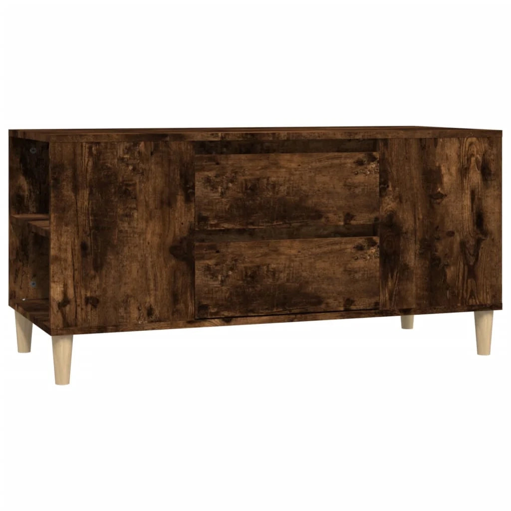 Mobile TV multimediale mensola TV credenza TV sala da pranzo soggiorno camera da letto rovere affumicato 102 x 44,5 x 50 cm legno ingegnerizzato marrone 02_0027307
