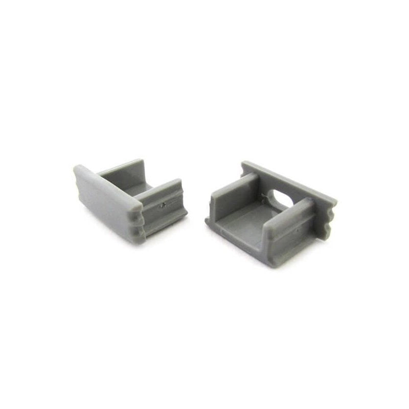 Coppia Tappi Tappini Termine Per Chiusure Profilo Barra Alluminio Quadrato Super Slim BA1707 BA5209