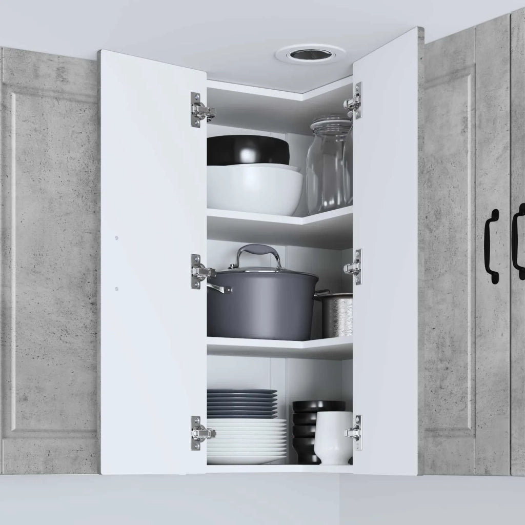 Mobile angolare per parete PORTO Grigio cemento 57 x 57 x 80 cm