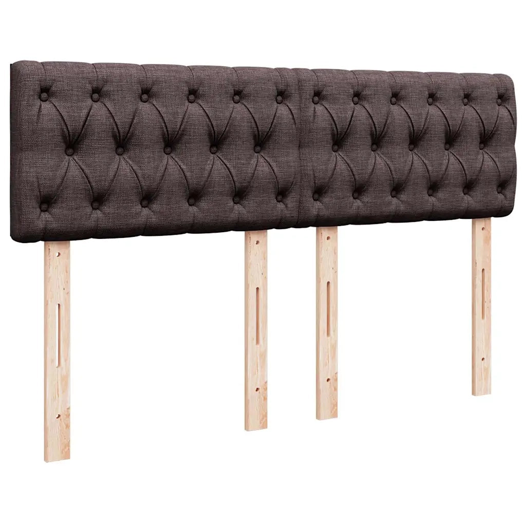 Giroletto a Molle con Materasso Marrone Scuro 140x190cm Tessuto 3287073