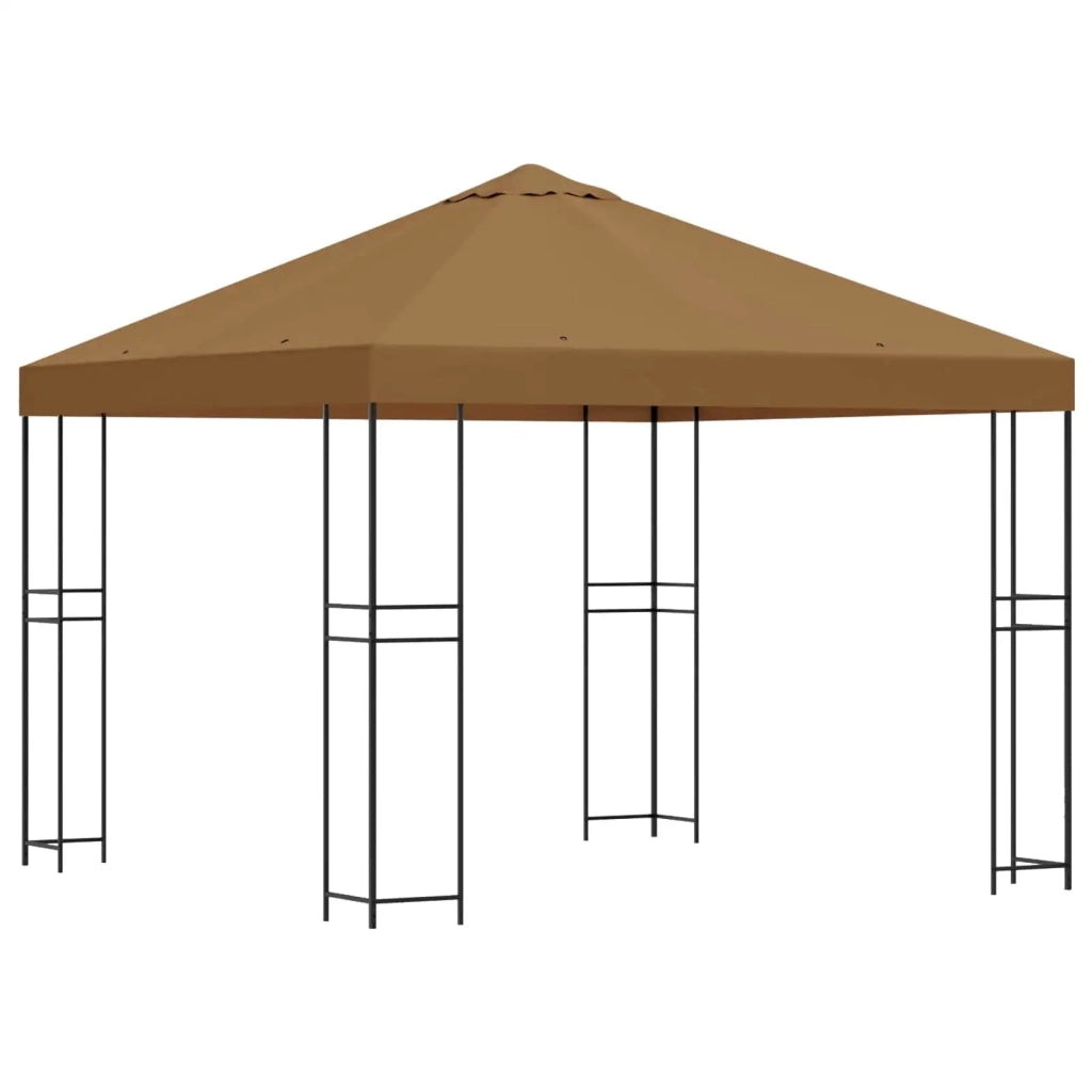 Gazebo 3 x 3 m Beige Poliestere e Acciaio 190 900325