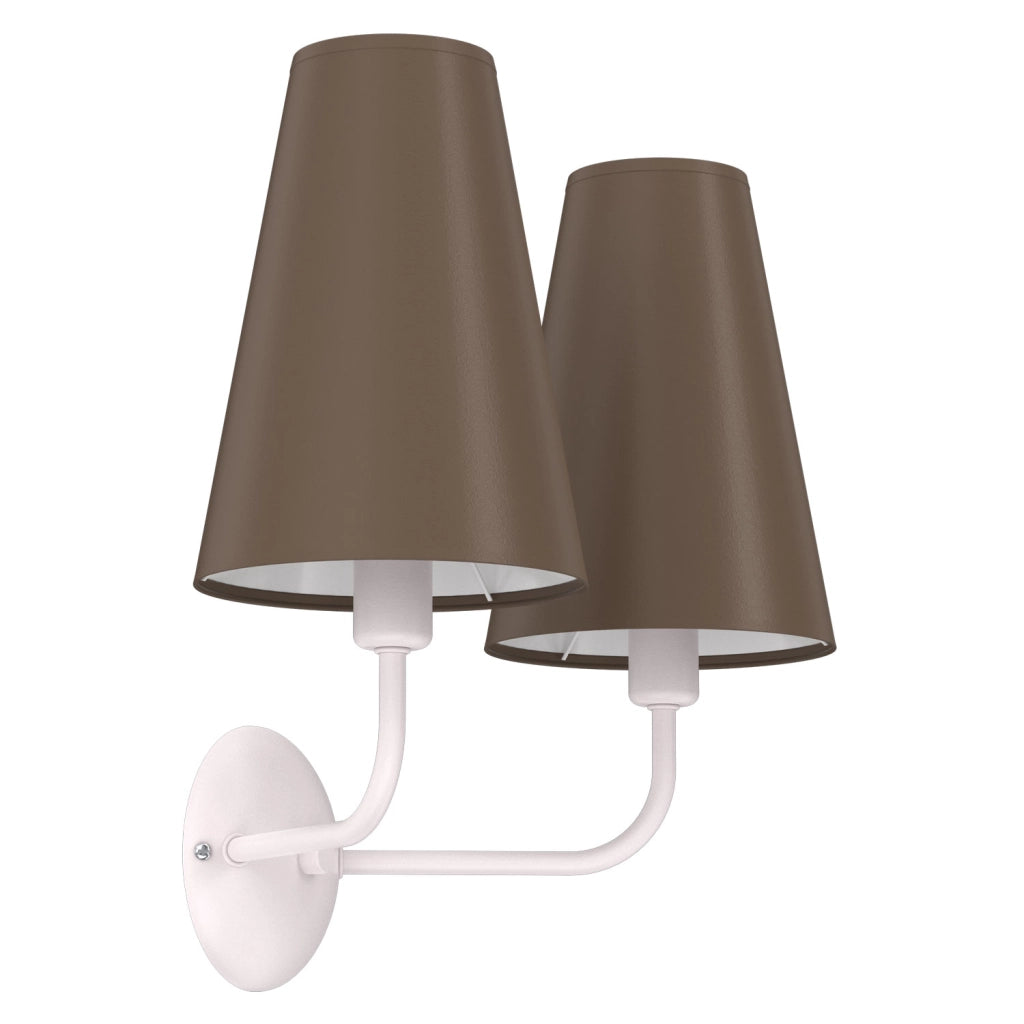 Applique Tortola 2xE14 beige/marrone Luminex