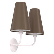 Applique Tortola 2xE14 beige/marrone Luminex