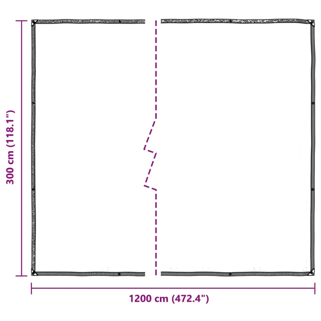 Copertura per Piante Trasparente 3 x 12 m PE CFW7445417