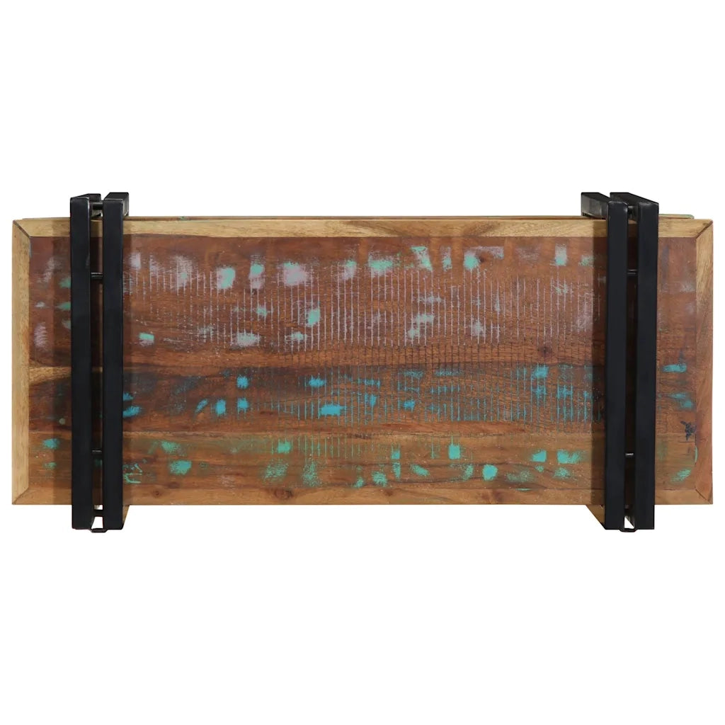 Mensola da Parete Multicolore in Legno Massello di Recupero 4017483