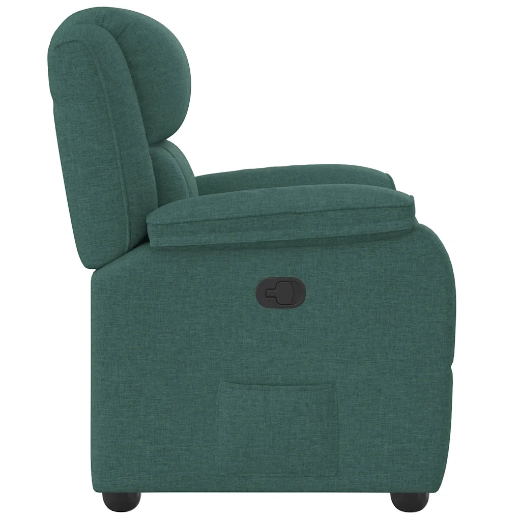 Poltrona Reclinabile in Tessuto Verde Scuro 4015706