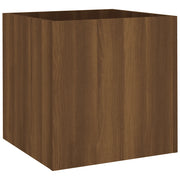 Fioriera | Cassetta per fiori | Vaso Rovere Marrone 40x40x40 cm in Legno Multistrato